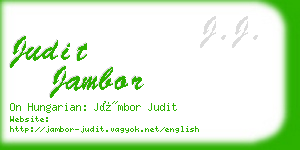 judit jambor business card